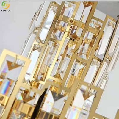 D60*H48cm E14 Vela Lustre Cristal Personalizado Elegante Dourado