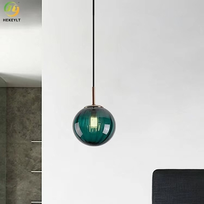 Ambiente leve e luxuoso E27 Moderno Quarto Pendente Iluminação Cabeceira Simples Bola Longa