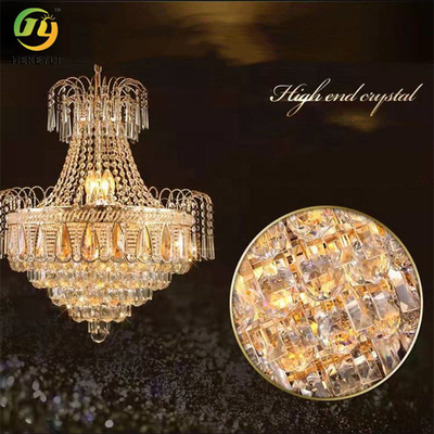 Os brilho personalizados conduziram o hotel da entrada do casamento de Crystal Candle Chandelier Luxury For do ouro