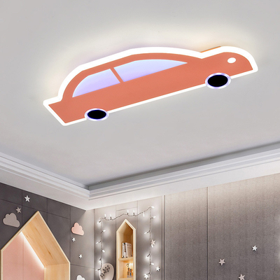 Cartoon LED Proteção Ocular Modelagem de Carro Ceiling Light Stepless Dimming RGB Lâmpada de quarto infantil