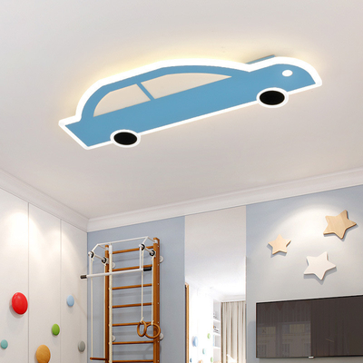 Cartoon LED Proteção Ocular Modelagem de Carro Ceiling Light Stepless Dimming RGB Lâmpada de quarto infantil