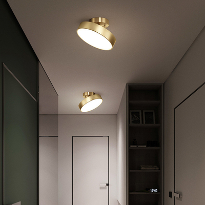 JYLIGHTING Copper Nordic Ceiling Bedroom Light Modern Simple Led Porch Corridor Light