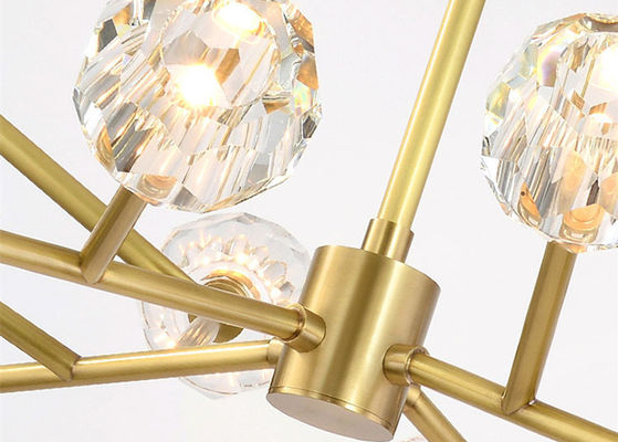 Ramo de árvore G9 interno dourado Crystal Modern Pendant Light da altura 53cm