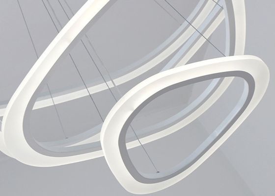 2 anéis 26W decorativo moderno 43x25cm Ring Pendant Light Fixture