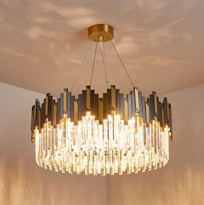 Iluminação quadrada do candelabro do pingo de chuva luxuoso moderno do dispositivo elétrico de luz do teto de Crystal Chandelier Contemporary Flush Mount