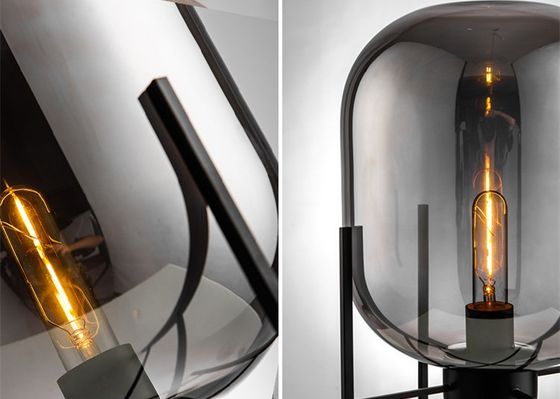 Candeeiro de mesa postmoderno nórdico da cabeceira da bola de vidro da sala de visitas de E27 26*45cm