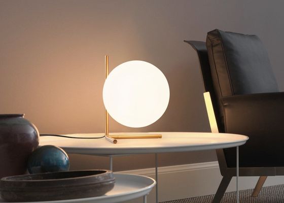 lâmpadas de vidro de 60W Max Ball Lampshape Dia 18cm Nightstand para o quarto