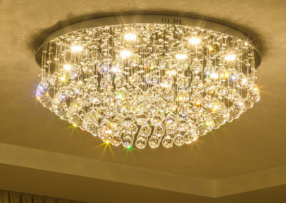 Círculo extravagante moderno Crystal Led Ceiling Light Gu claro 10 interno