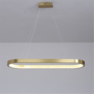Diodo emissor de luz Aluminum+Acrylic que pendura a luz simples moderna do pendente da areia dourada