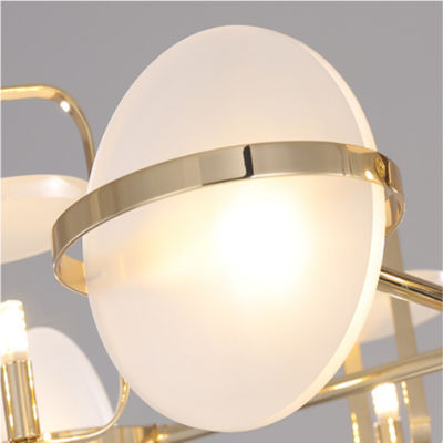 Chapeamento postmoderno geométrico do hardware do cobre do ouro da luz do pendente da fonte G9 luminosa