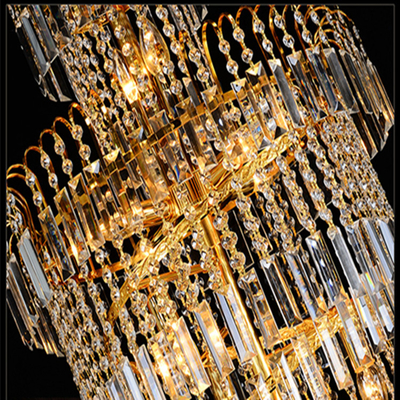 Casamento Crystal Pendant Light Metal Electroplating moderno luxuoso de AC265V