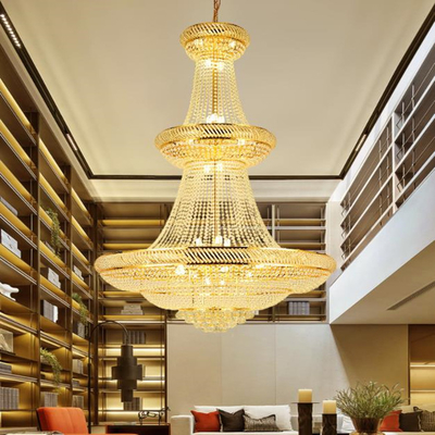Diâmetro postmoderno dourado 1000mm do candelabro do restaurante decorativo