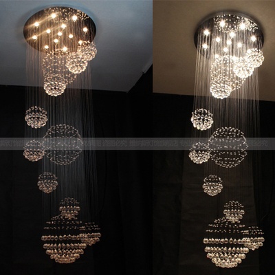 Cabeça de aço inoxidável de Crystal Pendant Light With 20 da sala de visitas