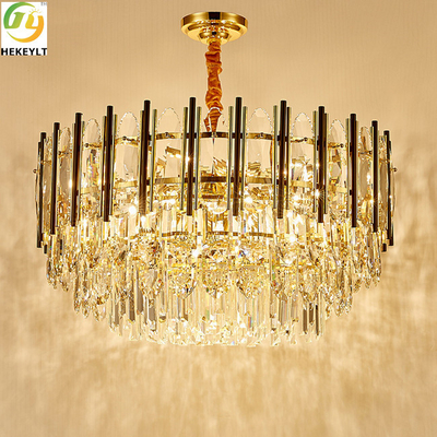Crystal Pendant Light luxuoso elegante E14 para a sala de visitas