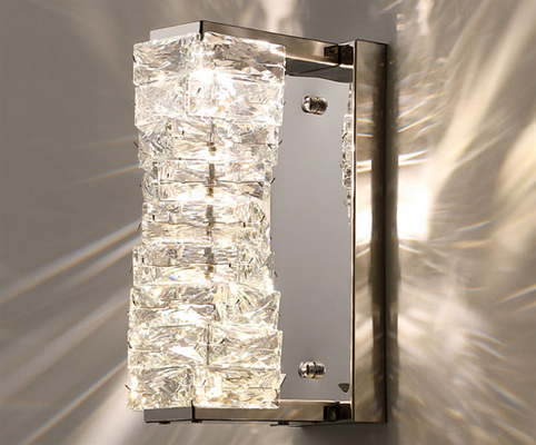 K9 moderno luxuoso Crystal Wall Lamp Stainless Steel