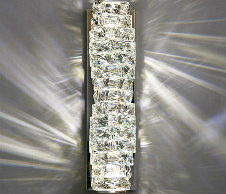K9 moderno luxuoso Crystal Wall Lamp Stainless Steel