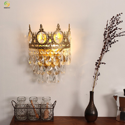 Sala de Crystal Wall Lamp For Living da coroa da cabeceira do quarto decorativa