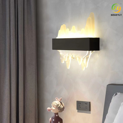 Ferro moderno chinês novo do preto da sala de visitas do estilo + lâmpada de parede acrílica do diodo emissor de luz