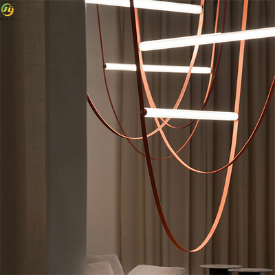 Luz moderna do pendente do diodo emissor de luz de Art Baking Paint Brown dos metais da casa/hotel