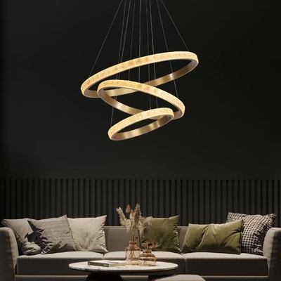 Luz claramente Amber Modern Ring Light Postmodern do restaurante do diodo emissor de luz luxuosa