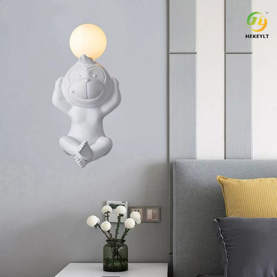 Desenhos animados modernos do macaco do urso da lâmpada de parede do quarto G4 decorativos