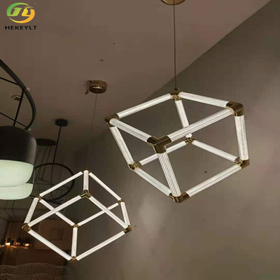 Usado para luz de Crystal Pendant do quadrado do diodo emissor de luz da casa/hotel/sala de exposições