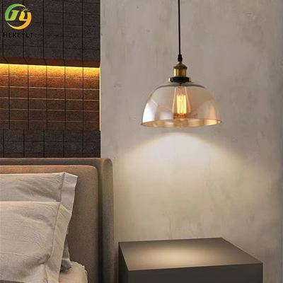 Luz de vidro ambarina moderna do pendente do diodo emissor de luz 40 watts para o hotel da casa