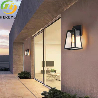 Lâmpada de parede impermeável de vidro de alumínio E26 de 40 watts para a decoração exterior