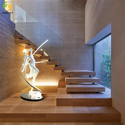 A posição luxuosa nórdica do desenhista da novidade da escultura da arte conduziu lâmpadas de assoalho