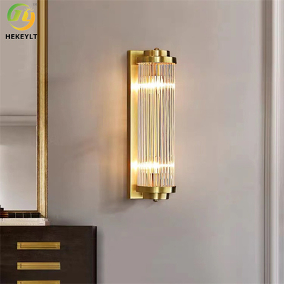 Luz moderna de cristal da parede do diodo emissor de luz do metal E14 luxuosa para residencial