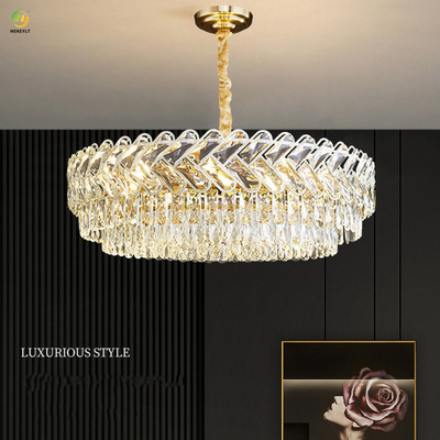 Casa de campo luxuosa do hotel do diodo emissor de luz K9 Crystal Pendant Light Contemporary Classic decorativa