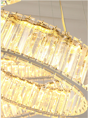 Diodo emissor de luz de cristal Ring Light Luxury Decorative moderno do metal do quarto D20