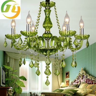 Luzes modernas do pendente do quarto luxuoso de Crystal Candle Chandelier For Decoration dos braços de vidro