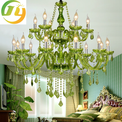 Luzes modernas do pendente do quarto luxuoso de Crystal Candle Chandelier For Decoration dos braços de vidro