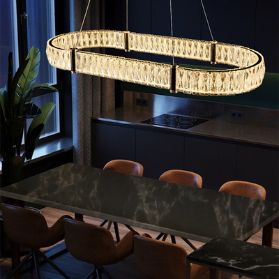 Sala de visitas personalizada de Crystal Pendant Light Apartment Artistic do ouro do diodo emissor de luz
