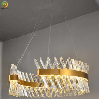 O diodo emissor de luz cancela 1 medidor Ring Light Luxury Living Room moderno Crystal Chandelier
