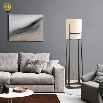 D50*H200cm Moderna luz de piso Led estrutura de tecido texturizado branco e marrom