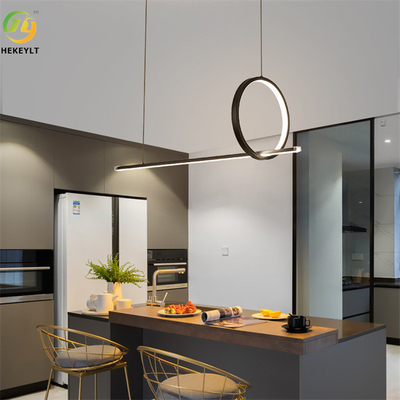 Cozinha de alumínio de suspensão ajustável de Ring Pendant Light Fixture For que janta a sala de visitas