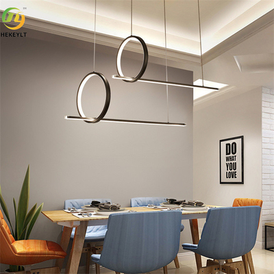 Cozinha de alumínio de suspensão ajustável de Ring Pendant Light Fixture For que janta a sala de visitas