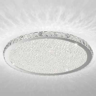 Quarto que janta o espaço livre de aço inoxidável Crystal Round Ceiling Light da luz de teto do diodo emissor de luz