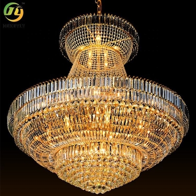 Ouro Crystal Chandelier de Crystal Pendant Light Modern Luxury do hotel E14