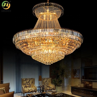 Ouro Crystal Chandelier de Crystal Pendant Light Modern Luxury do hotel E14