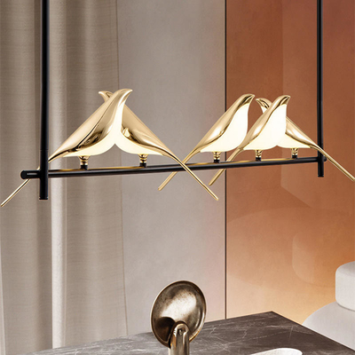 Da sala de jantar moderna criativa da luz do pendente do diodo emissor de luz candelabro decorativo do pássaro
