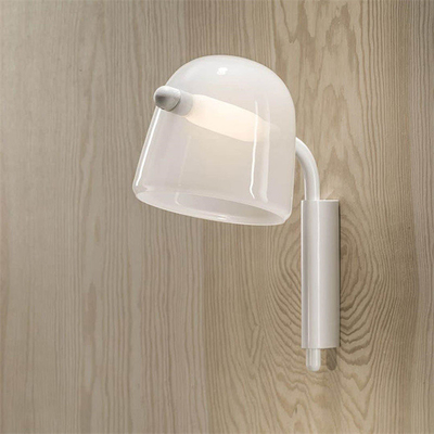 Luzes modernas do candelabro de parede do cargo simples criativo nórdico do quarto da lâmpada de parede de vidro