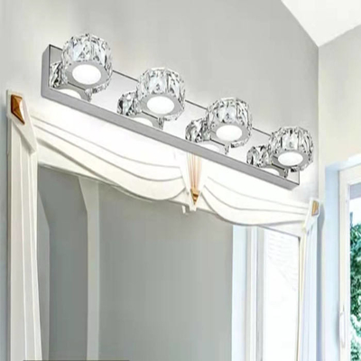 Banheiro claro Crystal Mirror Lamp conduzido de aço inoxidável 46 x 5cm