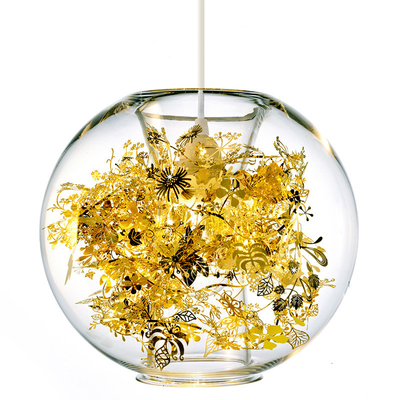 Lâmpada de vidro da decoração do casamento da sala de visitas da luz do pendente da flor da bola