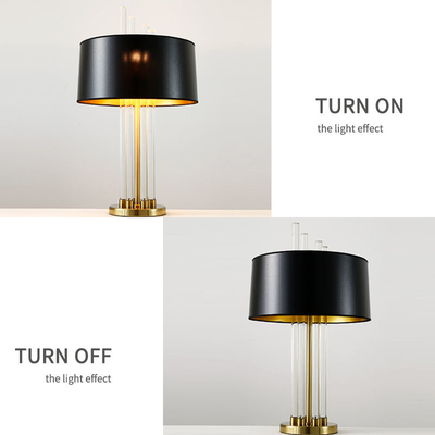 60W personalizou o amarelo vermelho de Crystal Table Lamp Black Blue do quarto do diodo emissor de luz