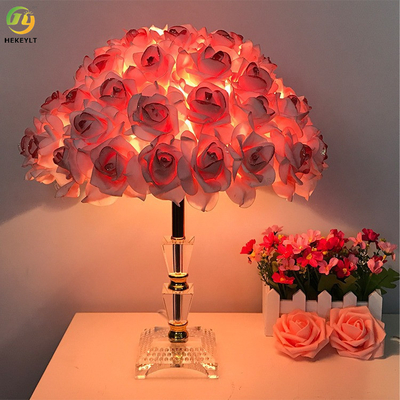 Cabeceira do quarto de L33 X H42CM Rose Table Lamp For Wedding
