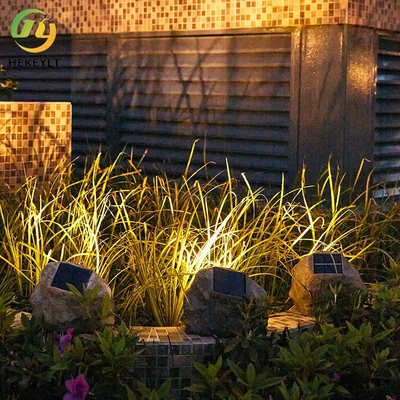 O jardim exterior solar das luzes ilumina da paisagem pequena do gramado da decoração da jarda da pedra da disposição do jardim projetores impermeáveis