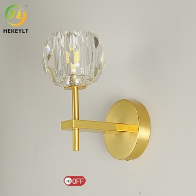 Decorativo moderno luxuoso nórdico de Crystal Wall Lamp For Aisle do metal
